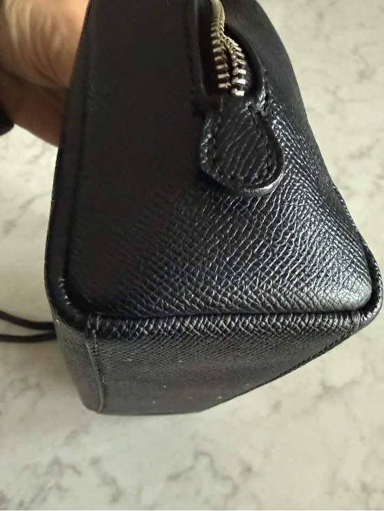 Coach *Project* Black Saffiano Leather Toiletry Pouch with Silver Logo - Picture 8 of 11